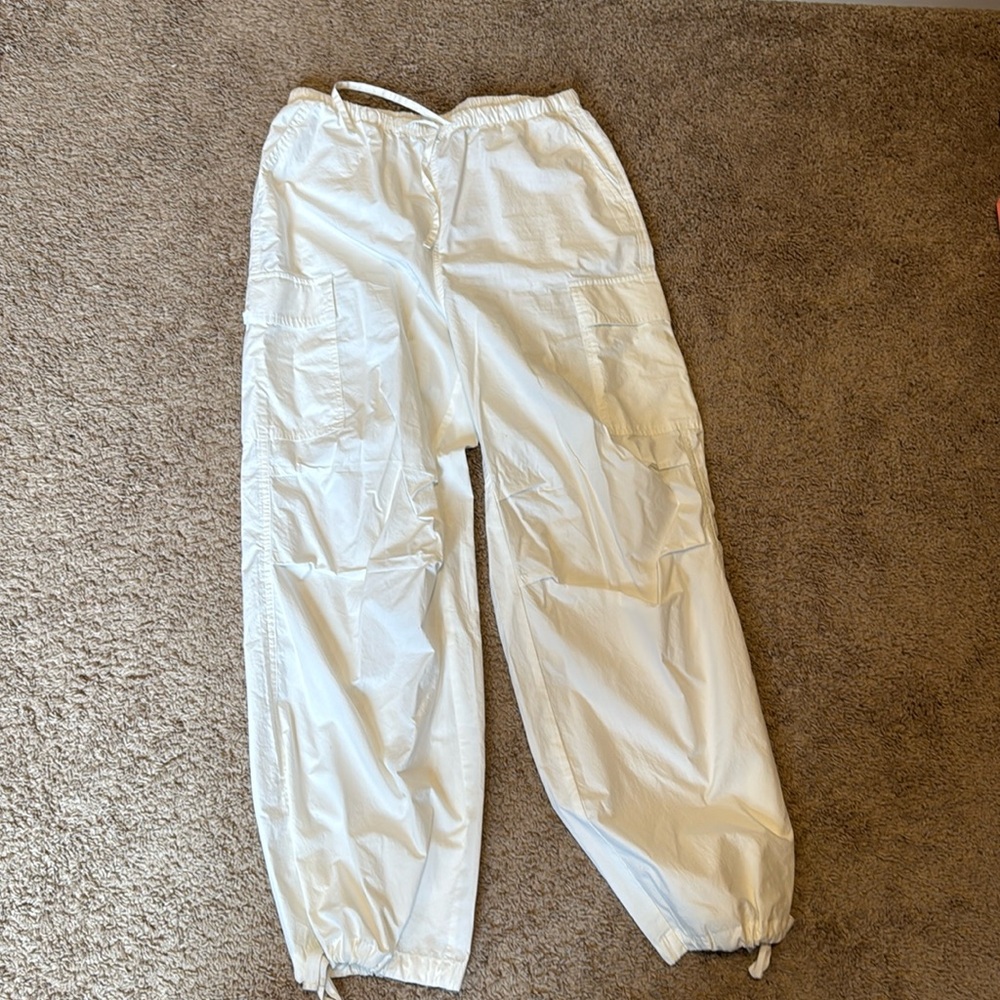White cargo pants
